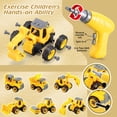 thumbnail image 4 of Chuvikid 6 in 1 Take Apart Construction Truck Toys,DIY Engineering Building Toy with Drill,City Map,Storage Box,Gift for Boys Ages 3-8, 4 of 8