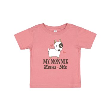 Inktastic Nonnie Loves Me Grandchild Dog Boys or Girls Baby T-Shirt
