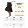 thumbnail image 5 of Agnes Orinda Women's Plus Size Elastic Waist Ruffled Hem Chambray Casual Midi Skirts 3X Black, 5 of 5