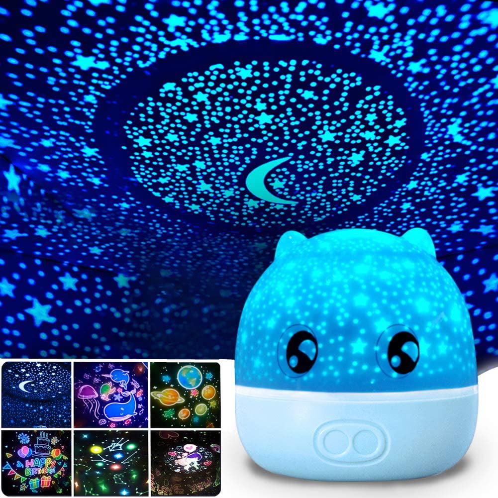 8 Light Color Changing Starry Projector Light for Kids Baby Bedroom Nursery Decor Baby Night Light with Timer & Music and Remote Control CrazyFire Star Night Lights Projector for Kids 