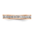 thumbnail image 4 of Diamond2Deal 14K Rose Gold Lab Grown Diamond 1ct Channel Set Eternity Band for Women Size 7, 4 of 7