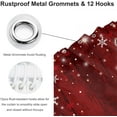 thumbnail image 4 of Red White Christmas Bath Shower Curtain Set Snowy Christmas Tree Winter Snowflakes Shower Curtains Home Decorative Waterproof Polyester Fabric Bathroom Curtain with Hooks 72x72 Inch, 4 of 6