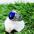 thumbnail image 4 of Dainty Gemstone Ring - September Birthstone Ring - Birthday Gift for Her - Big LAPIS LAZULI Ring - Variation Ring - Handmade Jewelry GIFT, 4 of 6