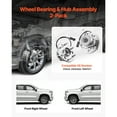 thumbnail image 2 of KFFKFF 2PCS Front Wheel Bearing & Hub Assembly Compatible with 1999-2000 Cadillac Escalade, 1995-1999 Chevrolet Tahoe, GMC Yukon, K1500 Suburban, OEM 515024, 6-Lug Design with ABS Sensor, 2 of 9