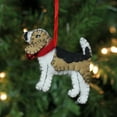 thumbnail image 2 of Northlight 4" Cream White and Brown Plush Dog Christmas Ornament, 2 of 3