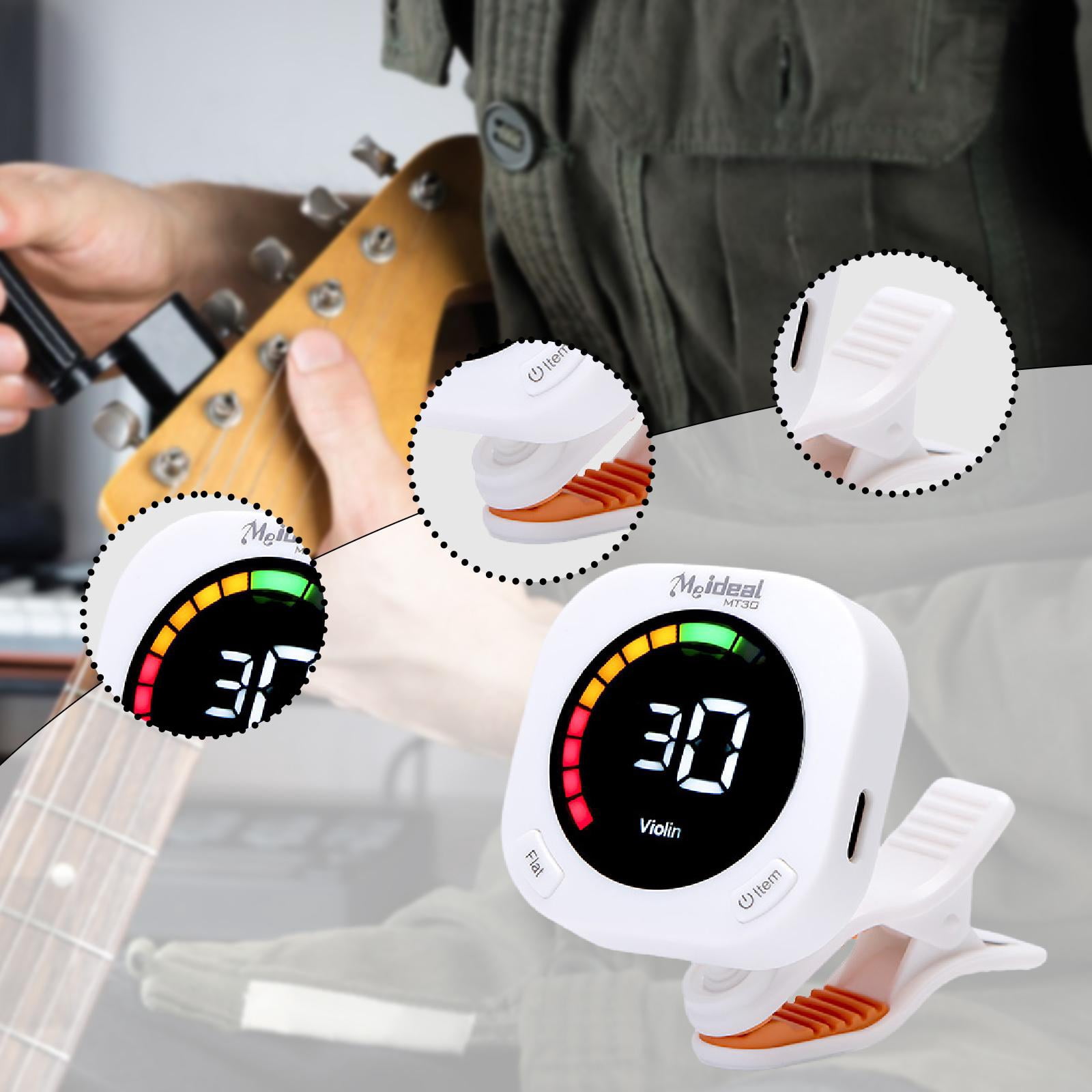 Guitar Tuner Clip on Display Screen Rotating Function USB Rechargeable for Musicians and Beginners
