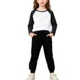 thumbnail image 7 of QQAMB Toddler Baby Girls Boys Long Sleeve Raglan Shirt Baseball Tee Cotton T-Shirt Kids Casual Athletic Tee Shirts Tops, 7 of 7