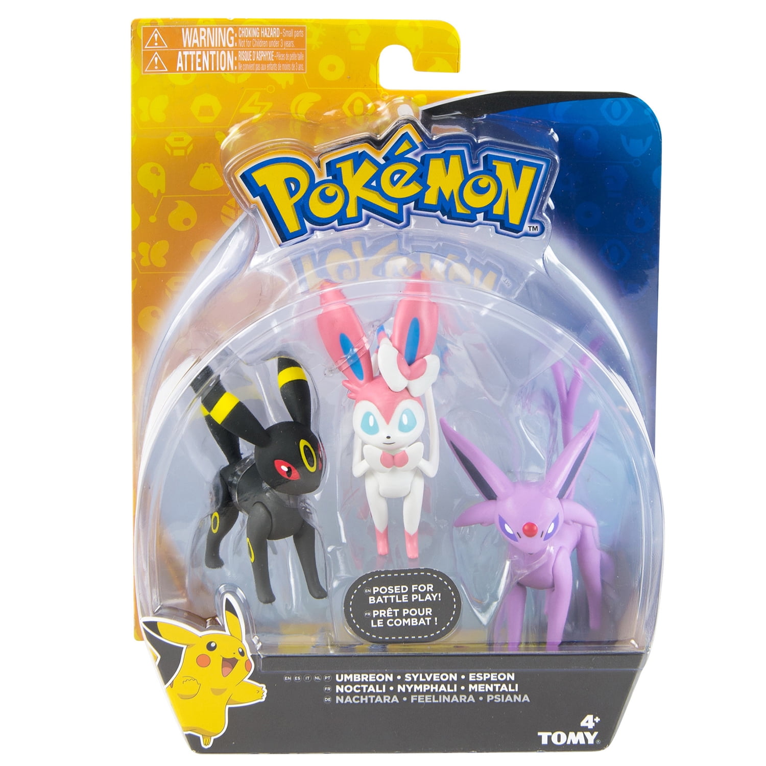 Pokémon Trio Umbreon, Sylveon & Espeon Evoluções Eevee - Takara