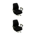 thumbnail image 3 of ZheElen 2pcs Polyester Wide Application Seat Chair Cover Stylish And Anti-slide Feature Dustproof Seat Cover black 2Set, 3 of 6