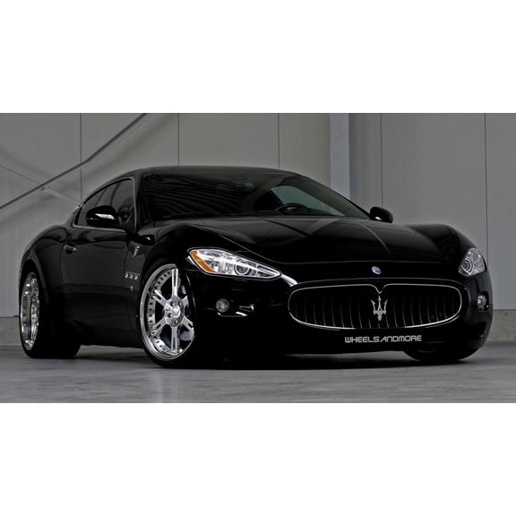 2010 Maserati GranTurismo by Wheelsandmore Car Poster - 12x18 Inch Laminated Poster - Stunning Detail and Bold Colors