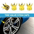 thumbnail image 2 of Tire Valve Stem Caps 12.8MM Car Wheel Valve Cap Gold Tone Crown Style for Car Bike Motorcycle Truck 4pcs, 2 of 7