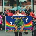 thumbnail image 1 of World Peace Flag Polyester Large Banners 90*150CM Fade Resistant Flags Perfect for Home Outdoor Decoration, 1 of 7