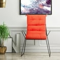 thumbnail image 4 of Costway 22''x44'' Back Chair Cushion Tufted Pillow Patio Seating Pad Orange, 4 of 10