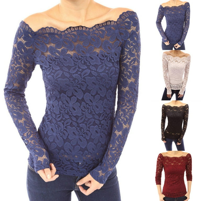 Red Wine and Blue Off Shoulder Tee Red Wine and Blue Off Shoulder Tee