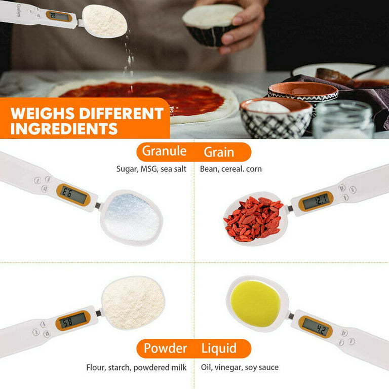 Spoon Scale Accurate Electronic Digital Weighing Spoon Kitchen Measuring  Tool 500/0.1g for Portioning Tea Flour Spices Medicine