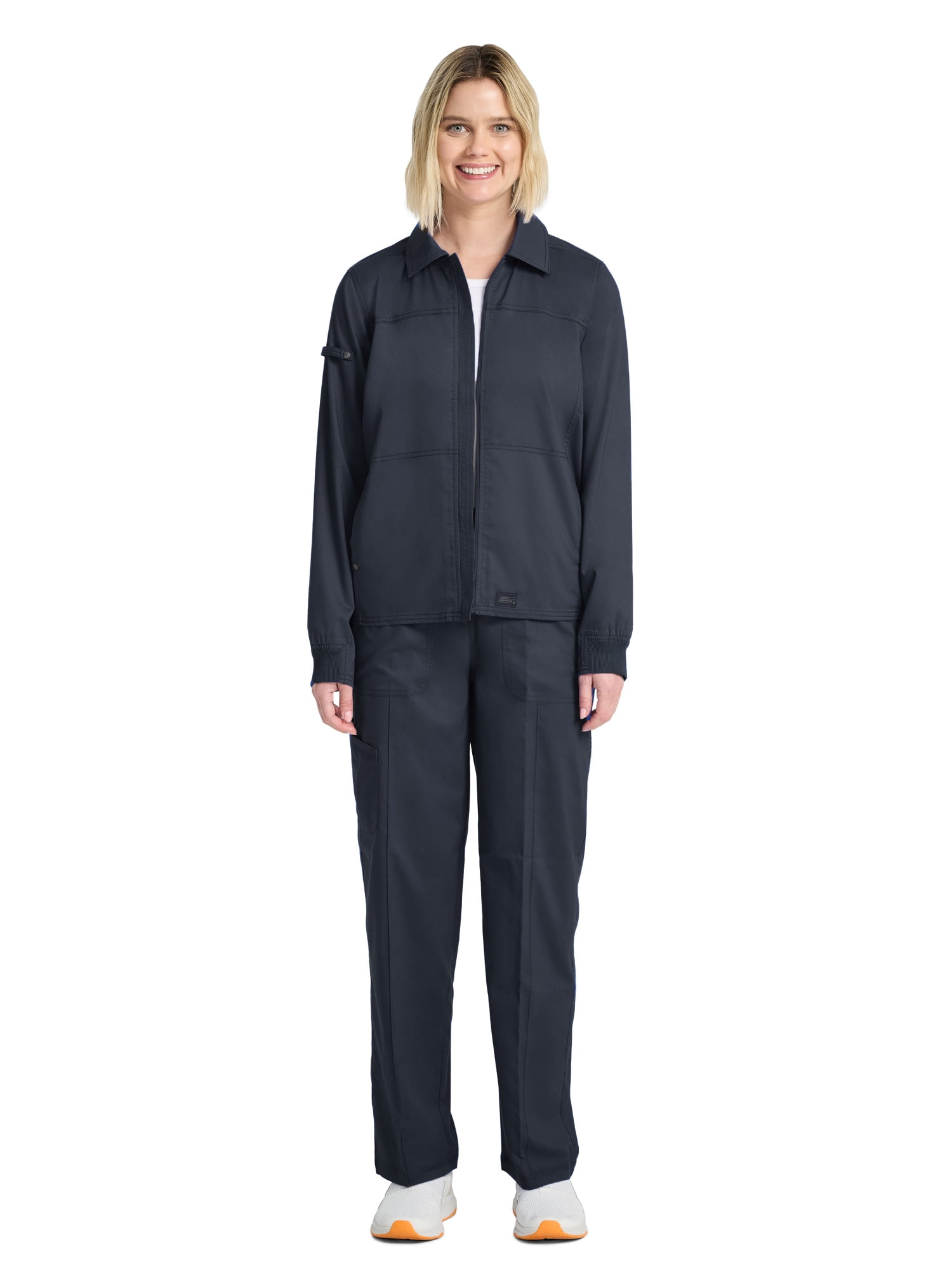 Genuine Dickies Women's Collared Zip Scrub Jacket