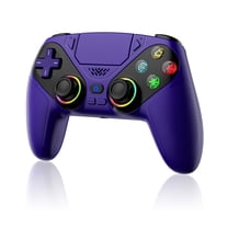 LED Wireless Controller for P5 PC, Bluetooth Controller with Turbo, Macro, Dynamic Vibration, 6-Axis Motion Control, 3.5mm Audio Jack, 1000mAh Battery, Speaker - Blue