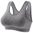 thumbnail image 3 of Blmnix Racerback Bras Bralettes for Women Sports Bras High Support Bra Standard Straps Bralette Gray Sports Bra, 3 of 4