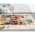 thumbnail image 2 of Well Woven Serah Multi Ivory Abstract Shapes Geometric Thick Soft Plush Shag Area Rug (7'10" x 9'10"), 2 of 8
