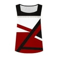 thumbnail image 7 of JTZGDY Ombre Tank Tops for Women Loose Fit Dressy Casual Tie Dye Gradient Color Print Summer Sleeveless Square Neck Tunic Blouse Trendy Flowy Beach Vacation T-Shirts B-Red L, 7 of 7
