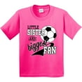 thumbnail image 3 of Inktastic Little Sister and Biggest Fan Soccer Player Youth T-Shirt, 3 of 5