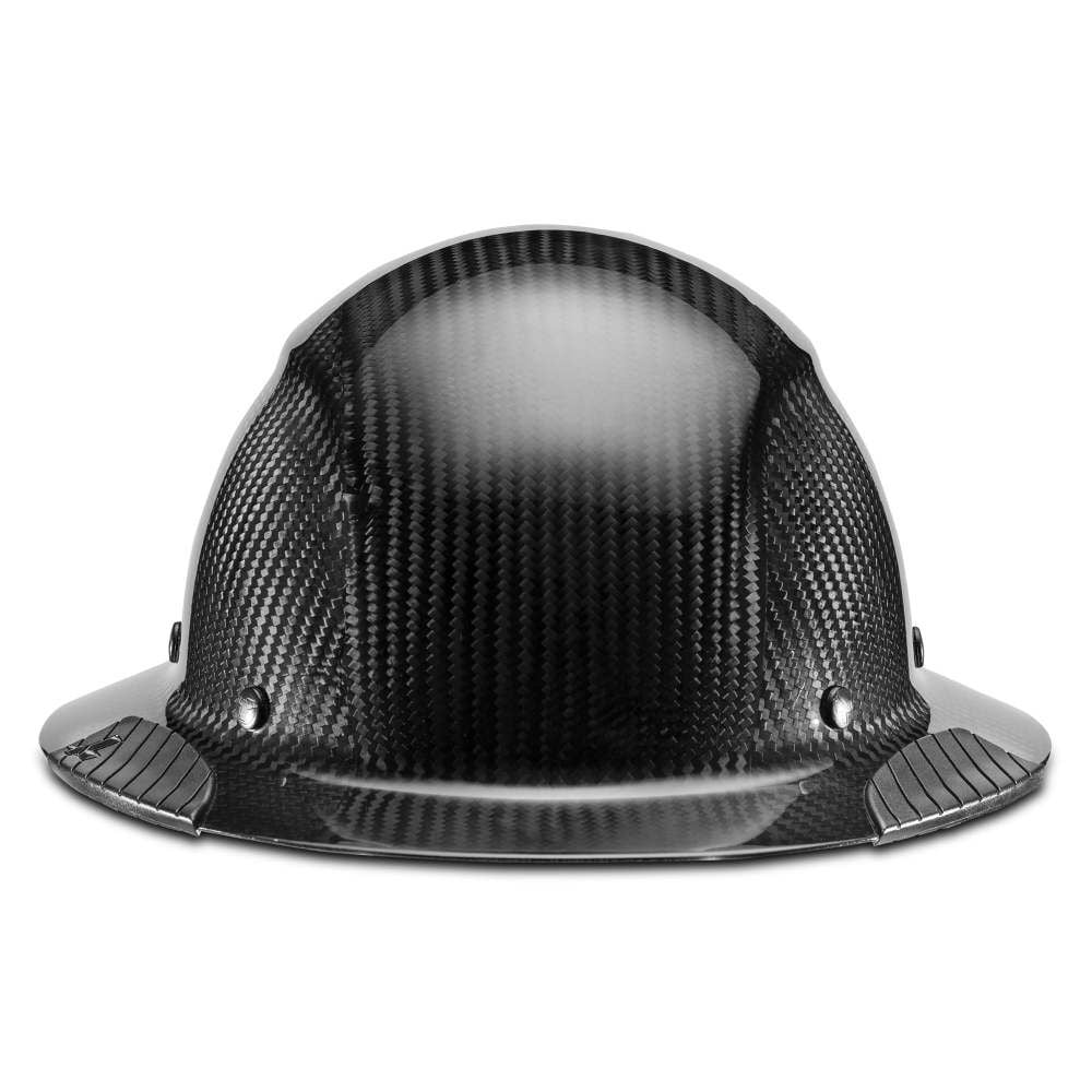 Actual Carbon Fiber Hard Hat - Full Brim Glossy Black