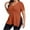 Orange, variant on Womens Summer Oversized T Shirts Side Split Ribbed V Neck Tees Gym Workout Casual Plus Size T-Shirts Gifts for Mom Blue XXL