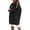 Black, variant on HNMKIU Women's 3/4 Sleeve Notched Lapel Double Coat Winter Blend Overcoat Long Coat Women with Pockets for Fashion Outerwear Army Green,L