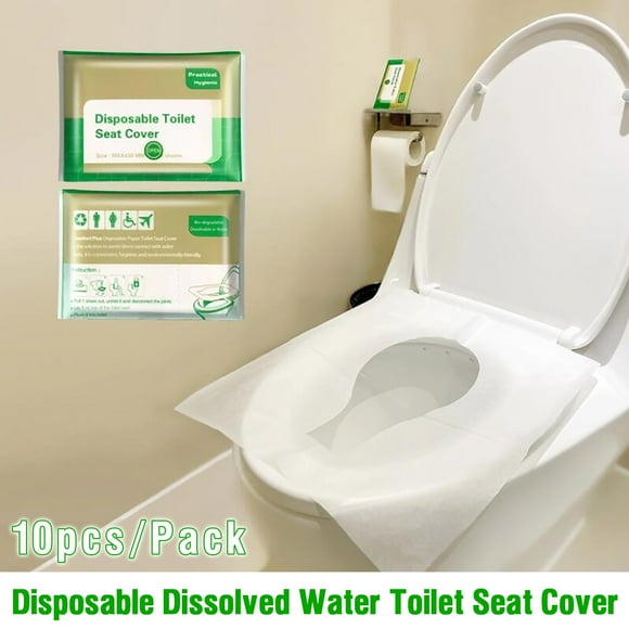 Disposable Toilet Seat Cover,Toilet Seat Covers Disposable Flushable,10 Sheets of XL Half Fold Flushable Paper Toilet Seat Liners for Commercial and Public Facilities,Premium Portable Potty Covers