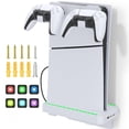 thumbnail image 1 of Apto para soporte vertical PS5 Slim, kit de montaje en pared PS5 Slim, soporte base PS5 Slim con iluminación LED RGB y 3 puertos USB, apto para consolas PS5 Slim versión digital y versión disco, 1 of 6