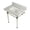 Carrara Marble / Polished Chrome, variant on Kingston Brass KVPB3030MASQ6 Templeton 30" Carrara Marble Vanity Top with Acrylic Legs (8-Inch, 3-Hole), Carrara Marble White/Polished Nickel