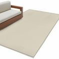 thumbnail image 2 of White Swan 4x6 Area Rugs, Farmhouse Solid Beige Color Modern Art Non-Skid Rubber Backing Large Rectangle Rugs - Living Room Bedroom Home Office, Indoor Floor Mat Carpets Washable Rug, 2 of 9