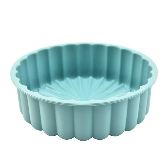 OIUR Silicone Cake Mold Flexible Large Round Breads Molds Oven Microwave Dishwasher Reusable Kitchen Bakeware for Baking Cake Breads Pies Tarts Jello