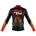 thumbnail image 5 of Maillot de ciclismo con estampado de calaveras para hombre, ropa de ciclismo de manga larga, uniforme de bicicleta de montaña, verano 2023, 5 of 5