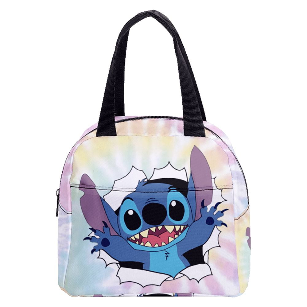 Disney Lilo Stitch Lunch Bag Boy Girl Portable Thermal Picnic Bags Kids  Student Travel School Food Storage Bags Lunch Box