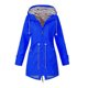 thumbnail image 3 of 1 unidad de abrigo impermeable para exteriores para mujer, chaqueta impermeable con cremallera larga para otoño e invierno, chaqueta impermeable para mujer, cazadora con capucha, prendas de vestir, 3 of 5