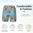 thumbnail image 6 of Picia Cute Donut pattern Mens Swim Trunks with Compression Liner Stretch Beach Shorts Quick Dry with Zipper Pockets No-Chafing Board Shorts-Large, 6 of 9