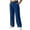 Navy, variant on Inleife Women's Solid Corduroy Cargo Pants High Waist Wide Leg Casual Trousers Elastic Drawstring With Pockets for Loungewear Daily Wear