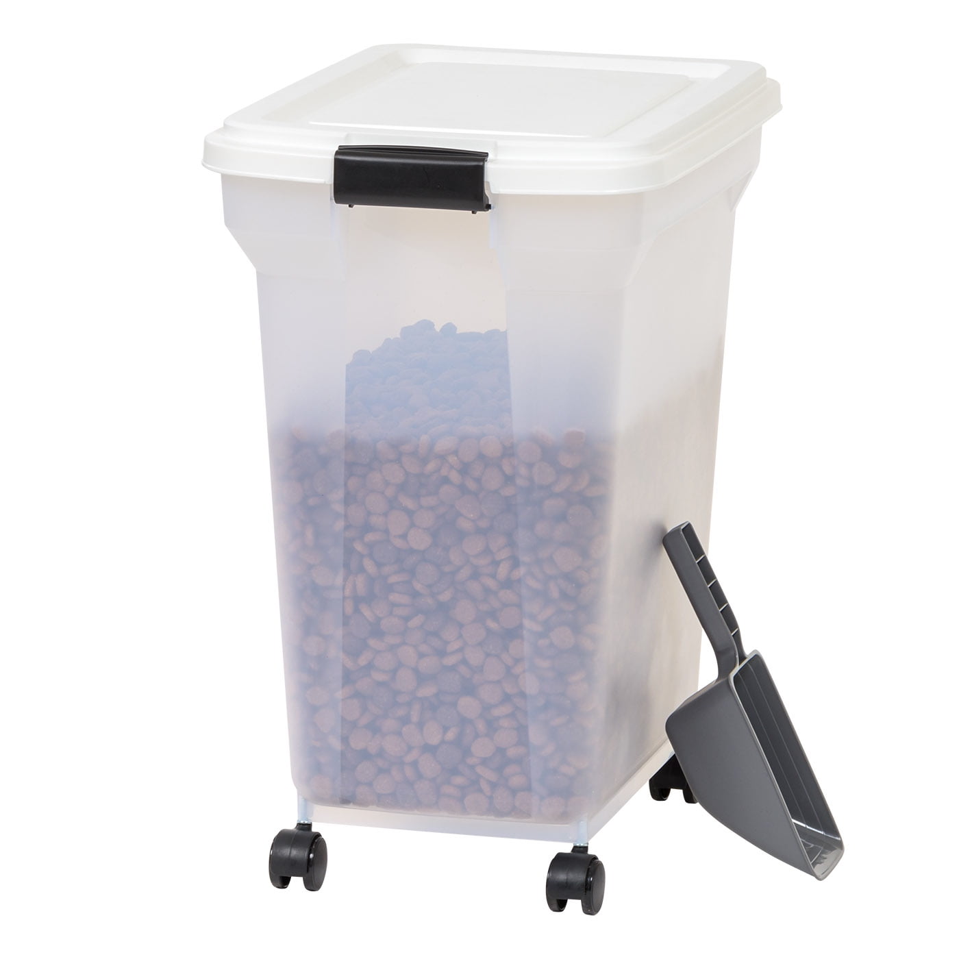 IRIS USA, 42 Lbs. Airtight Pet Food Container | Dog & Cat Food Storage Bin with Scoop