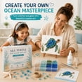 thumbnail image 2 of Sea Glass Art Kit, DIY Sea Glass Mosaic Art Kit, Ocean-Themed Seaglass Craft Kit with Colorful Glass Pieces, Beautiful Ocean-Inspired Artwork, Coastal Home Decor Creative Handmade Gift (Octopus), 2 of 14