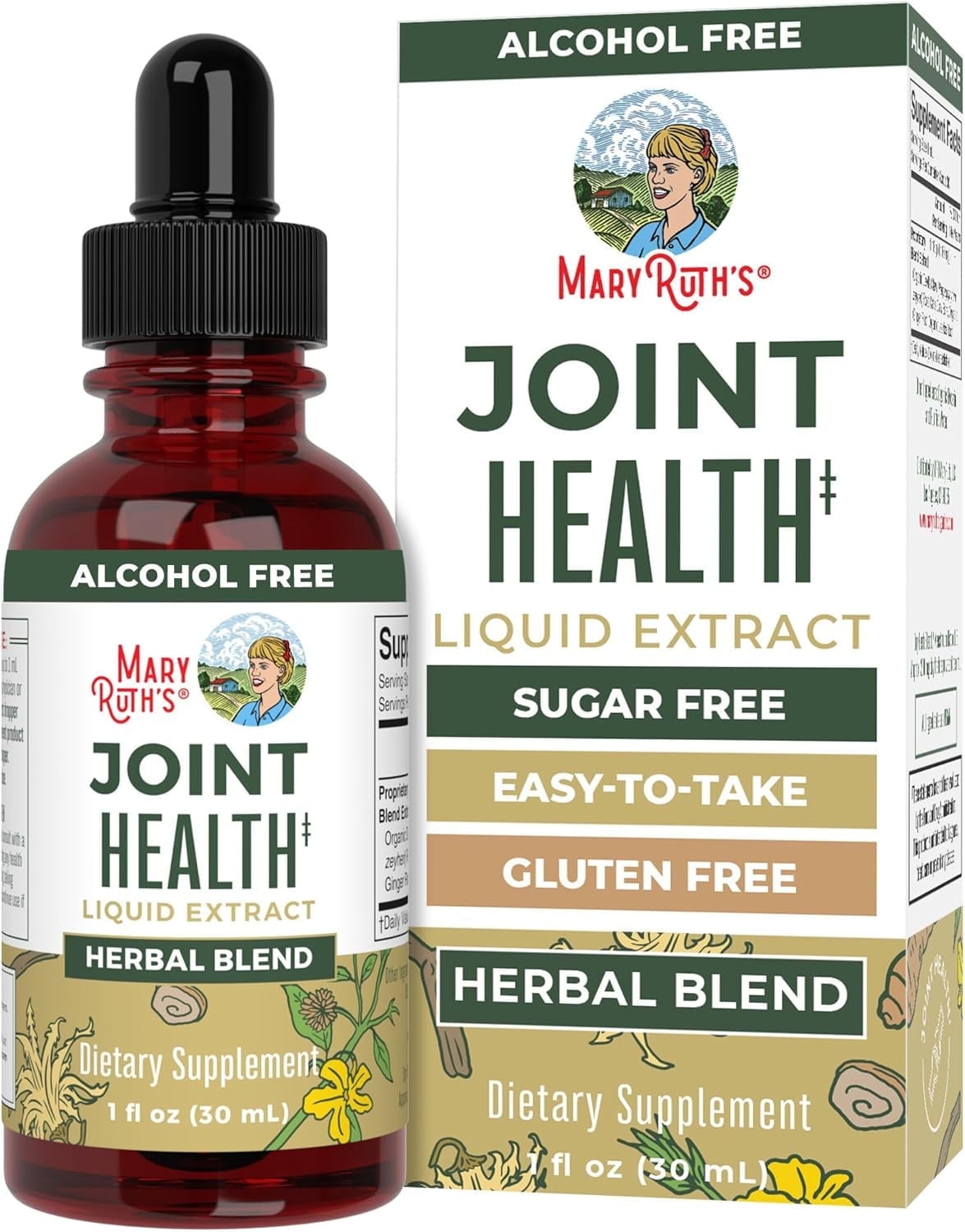 (3 pack) MaryRuth's Alcohol-Free Herbal Tincture Drops with Claw Bark, Organic Ginger Root, and Organic Licorice, Unisex, 1 fl oz