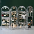 thumbnail image 4 of Dvkptbk Foldable Earring Organizer Screen Necklace Rack Dressing Tabletop Jewelry Display Storage Rack home decor, 4 of 6