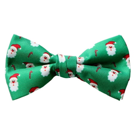 Paw Print Tie - Spring Notion Boy's Printed Microfiber Christmas Theme Bow Tie