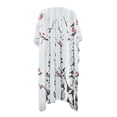 thumbnail image 2 of HELLHERO Bird Pattern Design Bathing Suit Cover Up Breathable High Quality Fabrics Half Sleeve Long Kimono Swimsuit Cover Up, 2 of 6