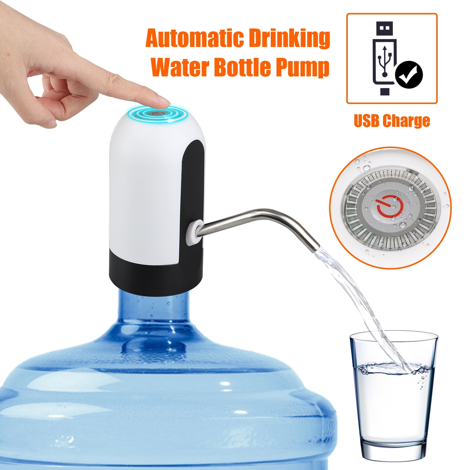 EEEKit Drinking Water Pump,Automatic Water Bottle Pump USB Charging