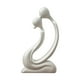 thumbnail image 1 of Figura abstracta de cerámica de pareja besándose, 12,5 x 24,4 cm, adorno de mesa romántico. Blanco, 1 of 9