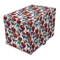 thumbnail image 1 of Botanical Dog Crate Cover, Print of Meadow Beauty Along Poppy Cornflower Lily Blooming Branches Blossom, Easy to Use Pet Kennel Cover Small Dogs Puppies Kittens, 7 Sizes, Red and Purple, by Ambesonne, 1 of 6