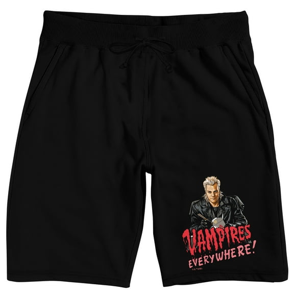 The Lost Boys Vampires Everywhere! Men's Black Lounge Shorts-Medium