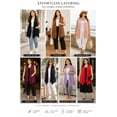thumbnail image 6 of Women's Plus Size Open Front Sleeveless Vest Loose Fit Casual Solid Office Wear, 6 of 6