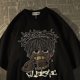 thumbnail image 4 of Camiseta de manga corta para hombre, camisa holgada versátil con estampado Retro de media manga, estilo Hip Hop, moda de verano, Y2k, 4 of 5